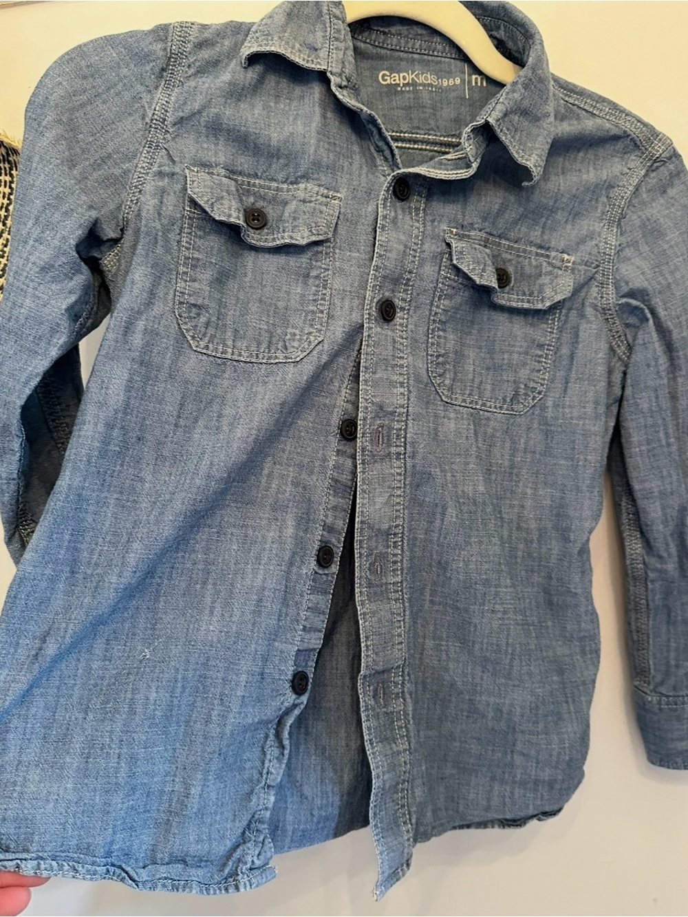 GAP kids Light Blue Denim Button-Front Shirt